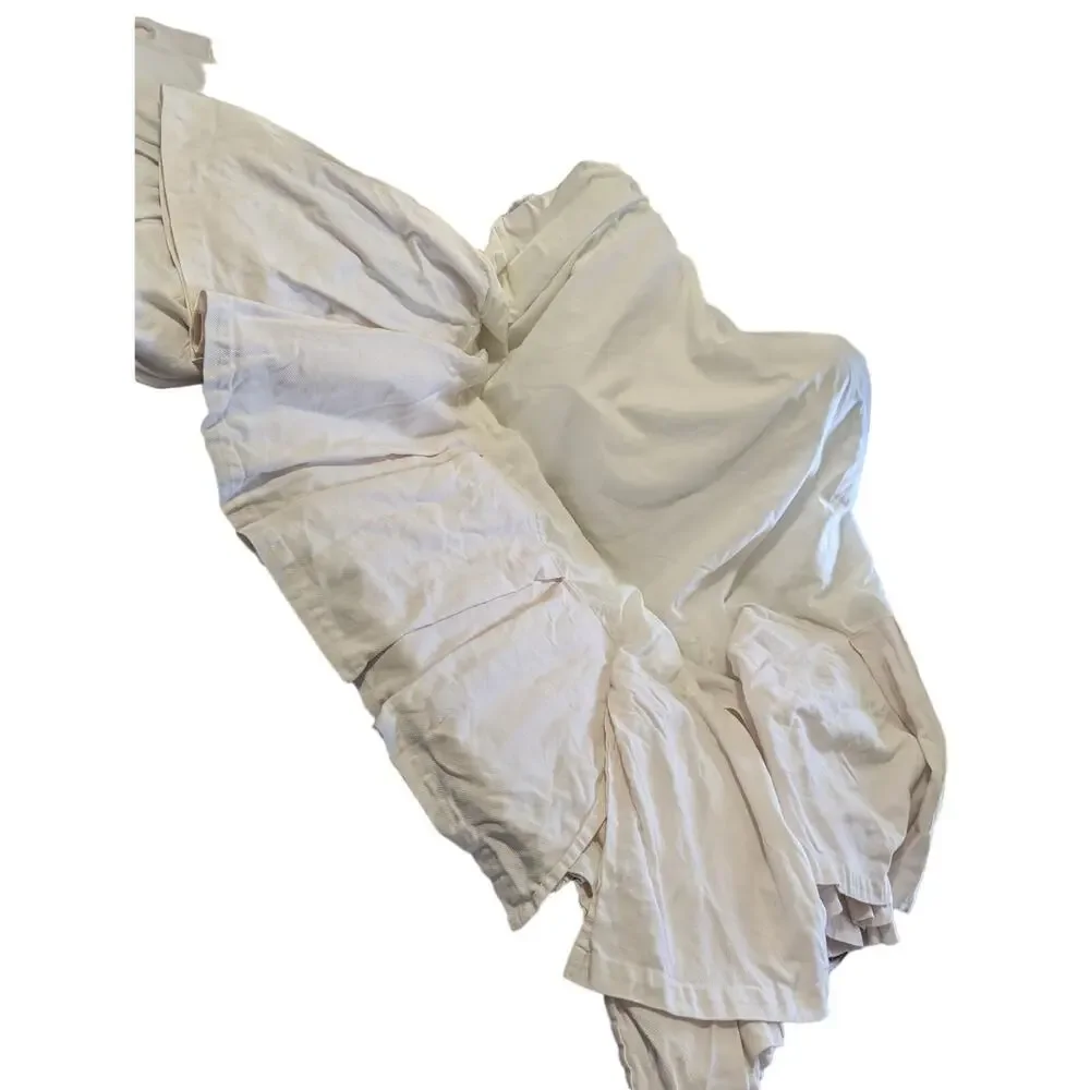 SOUTHERN LIVING! LUXE CREAM COTTON PEBBLY TEXTURED COTTON BEDSKIRT, SZ KG